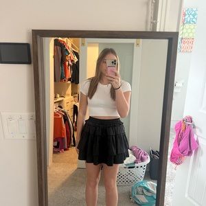 Black ruffle skirt